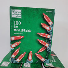 Load image into Gallery viewer, Lot of 4 String Light Sets 50 LED C6 Red White Home Accents Holiday Christmas