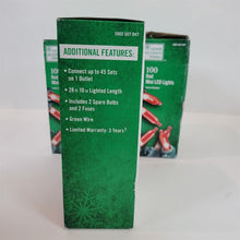 Load image into Gallery viewer, Lot of 4 String Light Sets 50 LED C6 Red White Home Accents Holiday Christmas