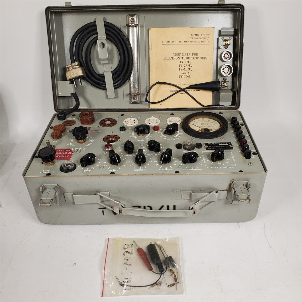 Vtg US Army TV-7D/U Tube Tester Serial #1440 ECCO Electronics Components Corp