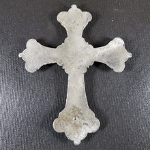 Load image into Gallery viewer, Ornate Lead Cross w/ Center Flower 5-13/16" YOU CHOOSE For Rat Rod or Decoration