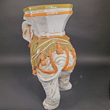 Load image into Gallery viewer, Huge Ceramic Hollywood Regency Elephant Plant Stand / Side Table Made in Italy
