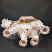 Load image into Gallery viewer, Huge Ceramic Hollywood Regency Elephant Plant Stand / Side Table Made in Italy