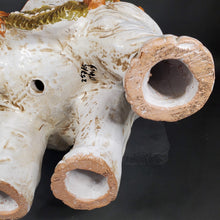 Load image into Gallery viewer, Huge Ceramic Hollywood Regency Elephant Plant Stand / Side Table Made in Italy