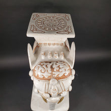 Load image into Gallery viewer, Huge Ceramic Hollywood Regency Elephant Plant Stand / Side Table