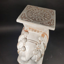 Load image into Gallery viewer, Huge Ceramic Hollywood Regency Elephant Plant Stand / Side Table