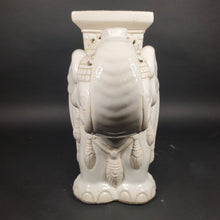 Load image into Gallery viewer, Large Ceramic Hollywood Regency Elephant Plant Stand / Side Table