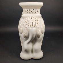 Load image into Gallery viewer, Large Ceramic Hollywood Regency Elephant Plant Stand / Side Table