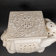 Load image into Gallery viewer, Large Ceramic Hollywood Regency Elephant Plant Stand / Side Table