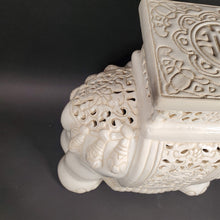 Load image into Gallery viewer, Large Ceramic Hollywood Regency Elephant Plant Stand / Side Table