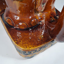 Load image into Gallery viewer, Huge Colorful Ceramic Hollywood Regency Elephant Plant Stand / Side Table India