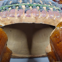 Load image into Gallery viewer, Huge Colorful Ceramic Hollywood Regency Elephant Plant Stand / Side Table India