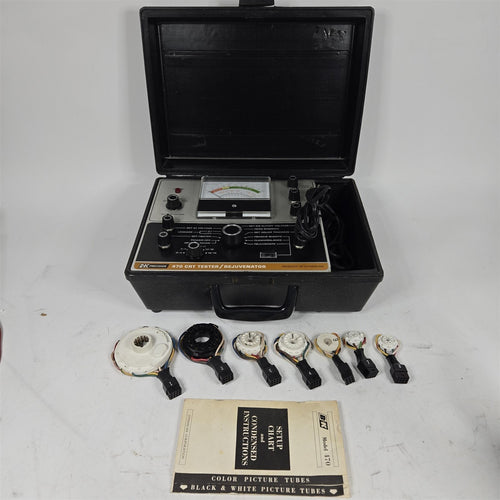 B&K Precision Dynascan 470 CRT TV Picture Tube Tester Rejuvenator w/8 Adapters