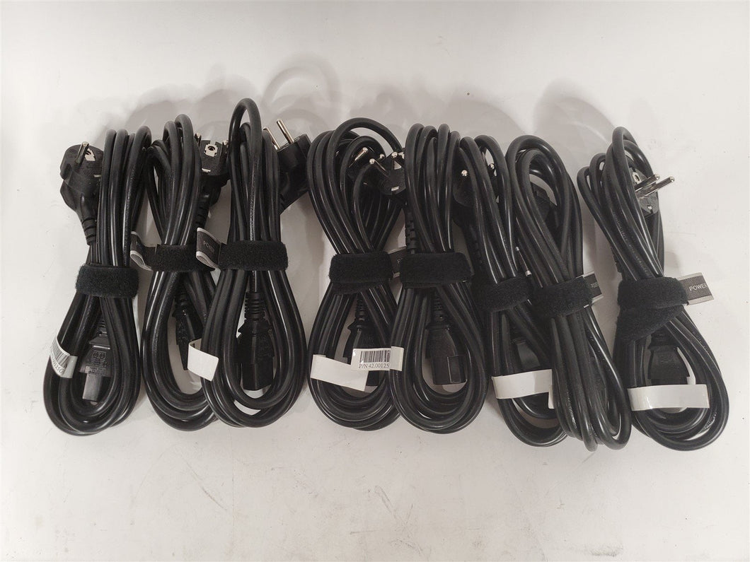 Lot of 8 Power Cords Europe Korea SP-023/IS-14 10A 250V VELCRO TIE 42.00125G003