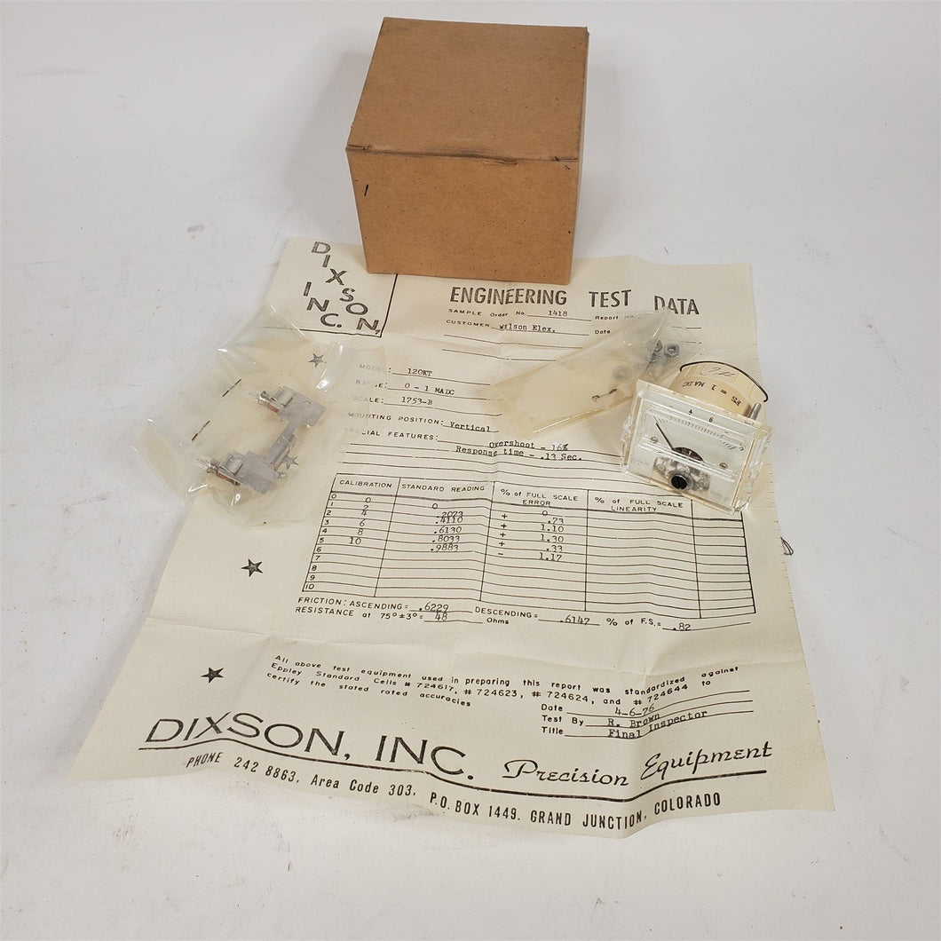 Dixson Model 120KT Micro-ammeter 0-1 Micro-Amps DC NOS