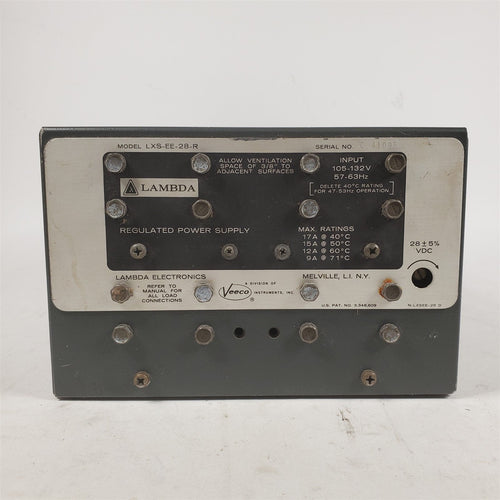 Heavy Duty 28 VDC 17 A Power Supply w/ Overvoltage Protection Lambda LXS-EE-28-R