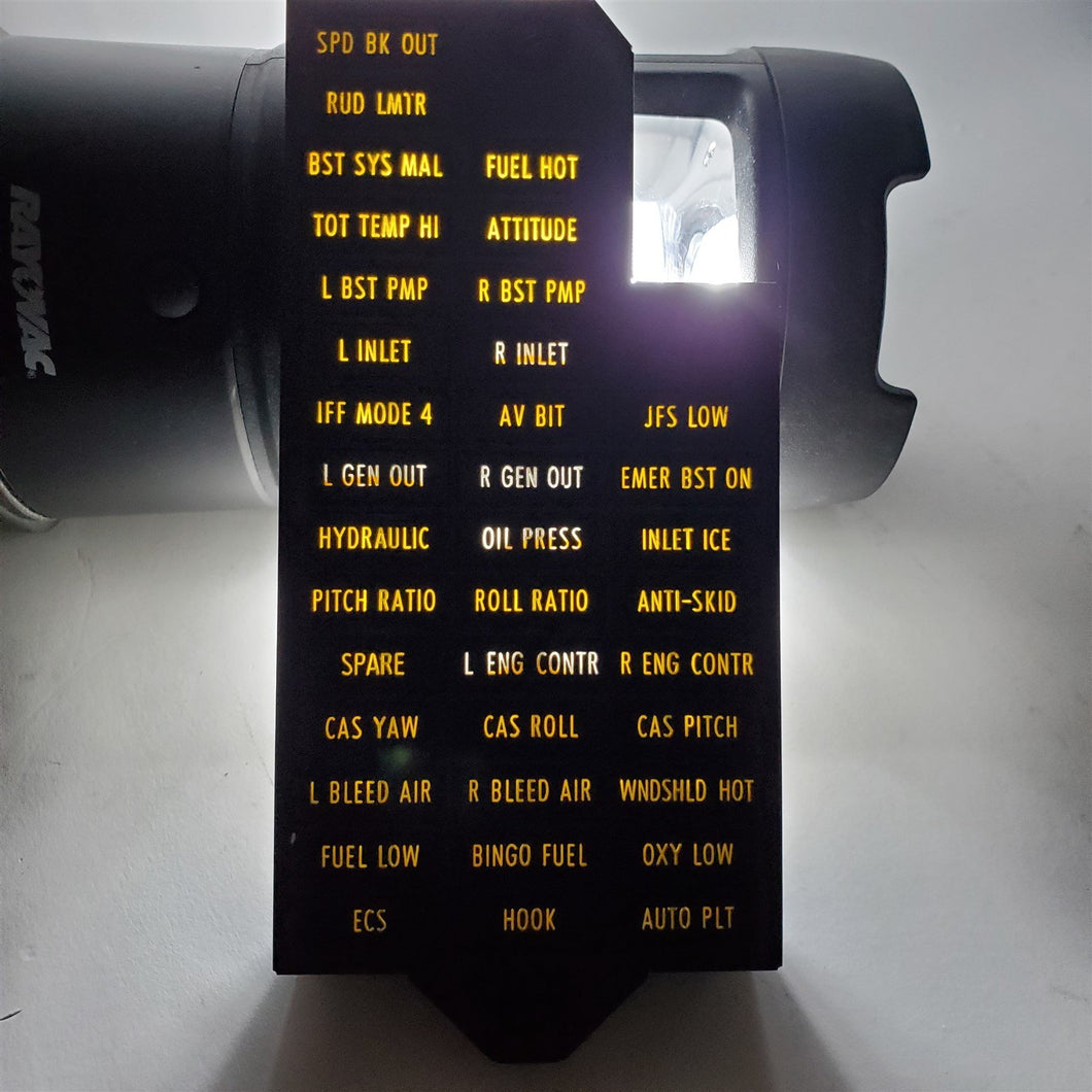 Rare Vtg Original F-15 Eagle Caution Warning Indicator Panel 4330011-6 DMIL-A