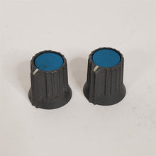 Load image into Gallery viewer, PAIR Larger Blue Knobs for AUX Section Vtg Soundcraft 200B 16 &amp; 24 Channel Mixer