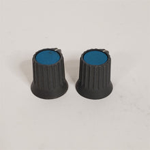Load image into Gallery viewer, PAIR Larger Blue Knobs for AUX Section Vtg Soundcraft 200B 16 &amp; 24 Channel Mixer