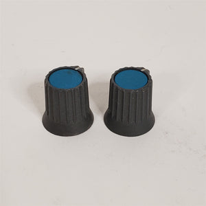 PAIR Larger Blue Knobs for AUX Section Vtg Soundcraft 200B 16 & 24 Channel Mixer