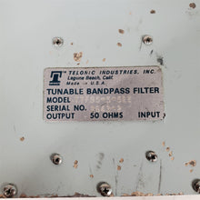 Load image into Gallery viewer, Telonic TTF95-5-5EE Manually Tuned Bandpass Filter 63-125 MHz 5-Section