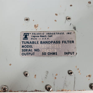 Telonic TTF95-5-5EE Manually Tuned Bandpass Filter 63-125 MHz 5-Section