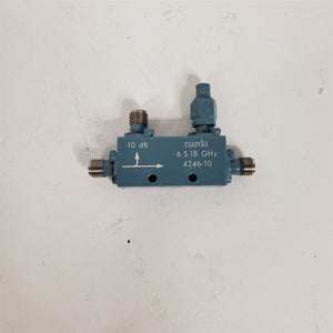 Narda 4246-10 Directional Coupler 6.5-18 GHz 10dB SMA(f)