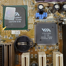 Load image into Gallery viewer, Vintage 1998 Original Motherboard w/ Gold Cyrix 6X86MX Processor FIC VA-503+