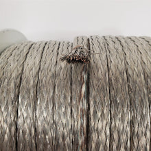 Load image into Gallery viewer, Vintage NOS 3/8 Inch Wide Flat Tubular Tinned Copper Braided Ground Strap 100 ft