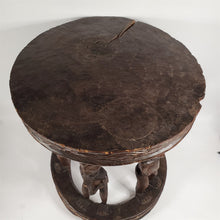 Load image into Gallery viewer, Primitive Hand Carved Figural Table w/ 5 Male Carved From Single Wooden Log