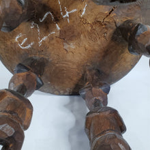Load image into Gallery viewer, Primitive Hand Carved Figural Table w/ 5 Male Carved From Single Wooden Log