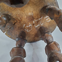 Load image into Gallery viewer, Primitive Hand Carved Figural Table w/ 5 Male Carved From Single Wooden Log