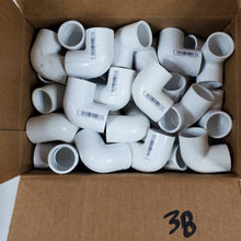 Load image into Gallery viewer, Lot of 38 PVC 90° Elbow SCH 40 1" Slip x Slip Dura D2466 INSF-PW-61