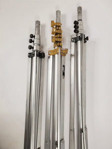 Lot of 3 Lowel Tota-System Tota-Frame Pro Lighting Stands / Tripods 3.5' - 9'