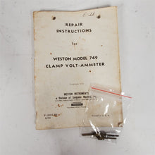 Load image into Gallery viewer, Weston Model 749 Clamp Volt-Ammeter Repair Instructions &amp; Spare Tips