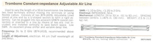 General Radio GenRad 874-LTL Trombone Constant Impedance Adjustable Air Line #1