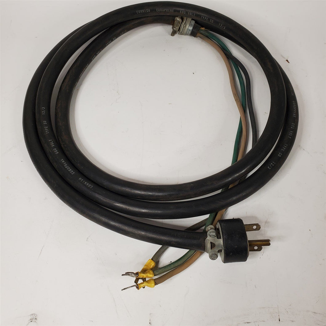 Original AC Power Cord Cable from a Collins 30S-1 RF Amplifier 609-0682-001