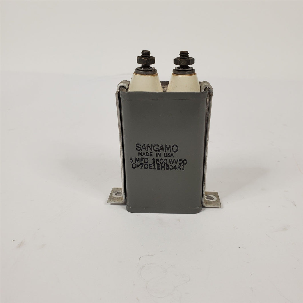 Vtg Sangamo CP70E1EH504K1 .5uF 1500 WVDC Paper Oil Capacitor USA Mil-Spec PIO