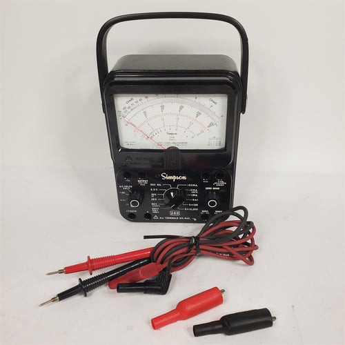 SIMPSON 260 Series 8 Volt Ohm Milliammeter DC AC VOM Meter w/ probes