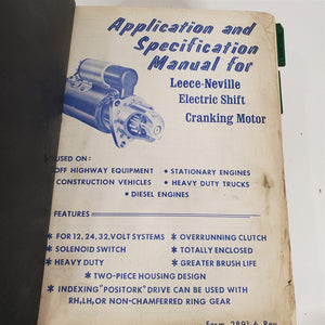 Huge 1950s-1970 Leece Neville Electrical Car Parts & Maintenance Catalog Thick!