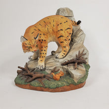 Load image into Gallery viewer, VTG 1980 Ski Country Bobcat &amp; Chipmunk Large Porcelain EMPTY Ltd. Ed. Decanter