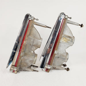 1970 Cadillac Deville Fleetwood Tail Light Assembly Buckets Lenses Chrome Trim