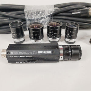 Sony XC-505 CCD Color Video "Lipstick" Camera w/ Five Lenses & Camera Cable