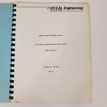 Load image into Gallery viewer, Hy-Cal ESD-9655-A Humidity Temperature Recording Operation &amp; Maintenance Manual