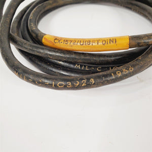 Vintage Mil-Std Special Purpose Cable CX-1572U 8 ft. U-77/U Connector Bare / End