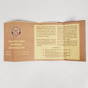 50 1950 Oldsmobile Glove Box Documentation from 1950 Series 50 98