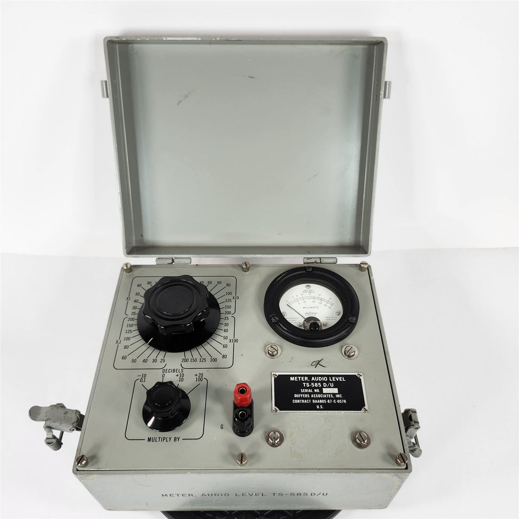 Military Surplus TS-585D/U Audio Output Level Meter S/N 352 Duffers Associates