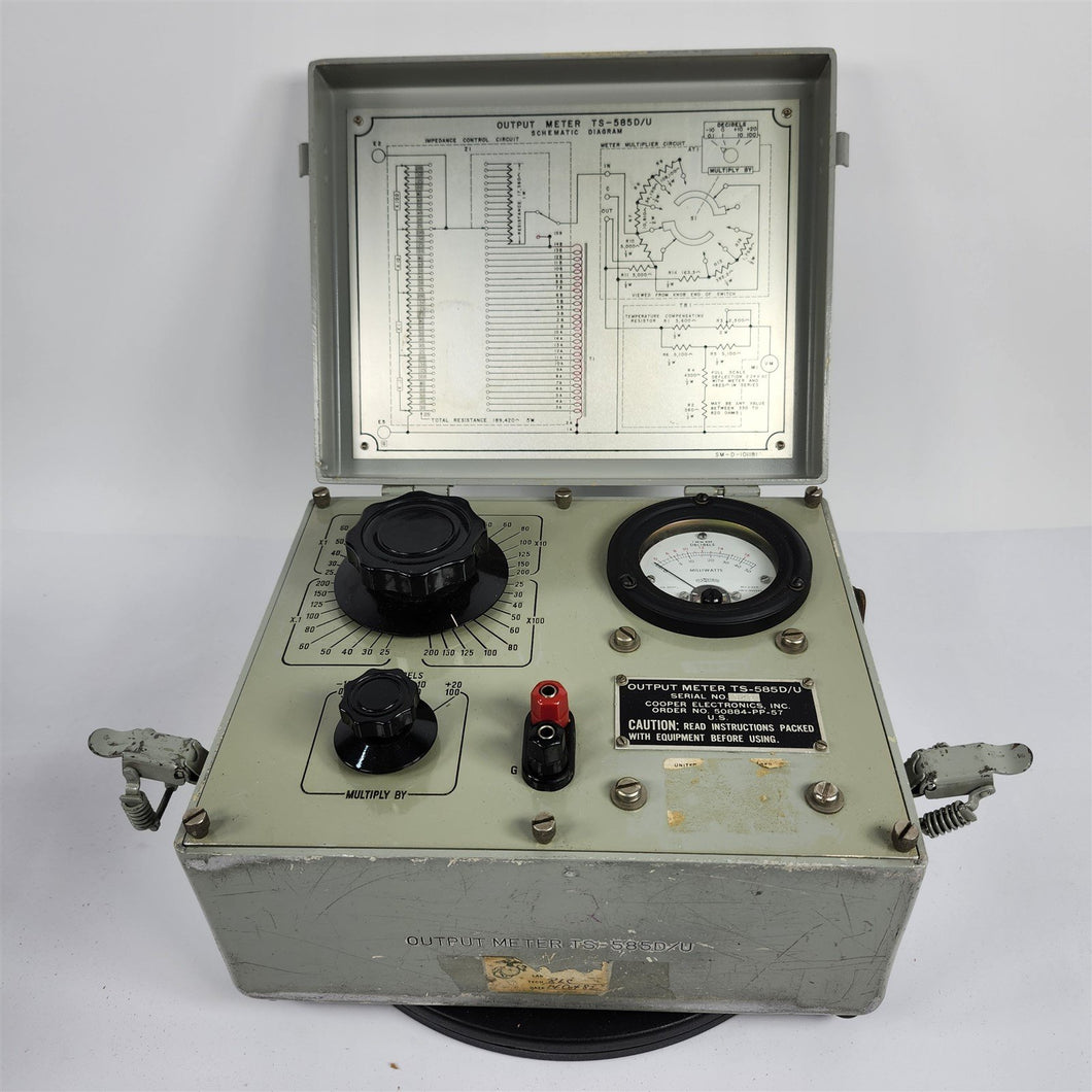 Military Surplus TS-585D/U Audio Output Level Meter S/N 342 Cooper Electronics