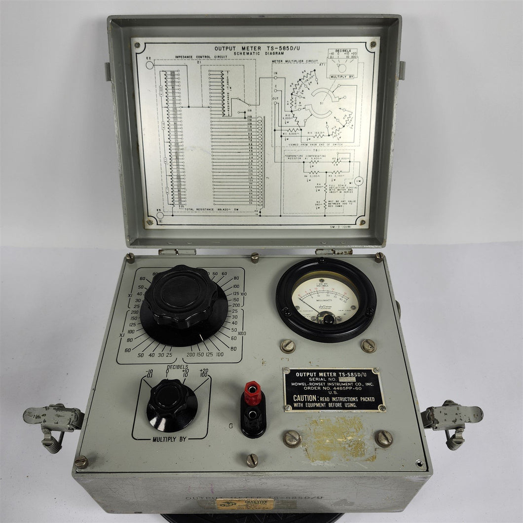 Military Surplus TS-585D/U Audio Output Level Meter Howel-Ronset Instrument Co.