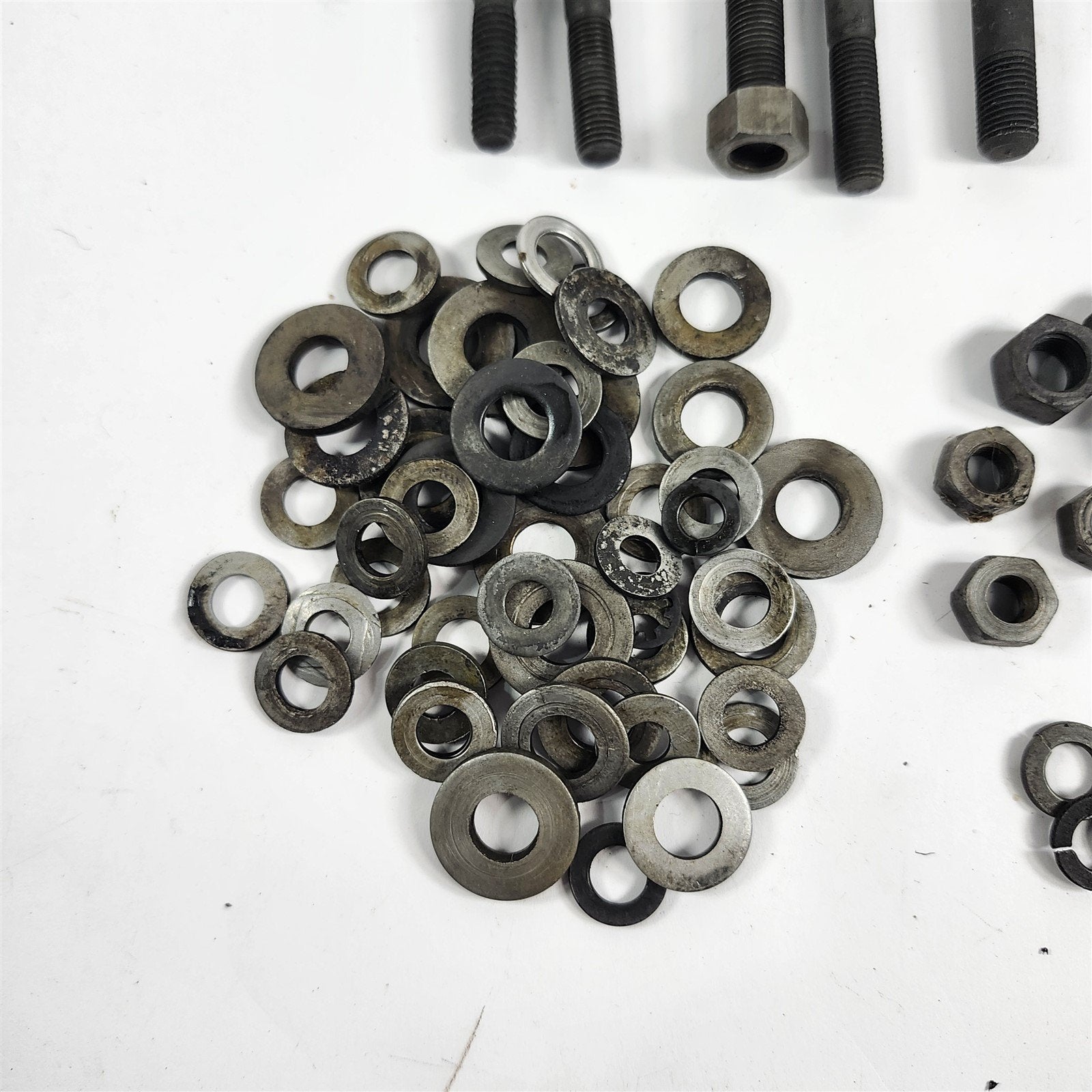 Partialy Rusted Washers Original Sunbeam Alpine Lot of De-rusted Bolts Nuts Washers- Repair Re ...