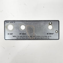 Load image into Gallery viewer, On Light, Off Switch, On Switch Blank Plate for Hickok 123A Tube Tester